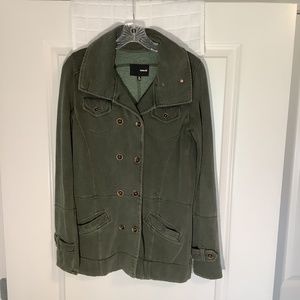 Hurley Ladies Button Down Jacket Army Green Size S